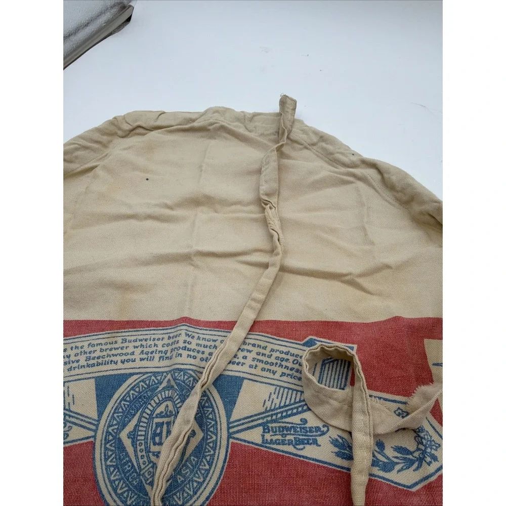 Vintage 70's Budweiser Advertising Apron Ocean House Laguna Beach Cal. USA